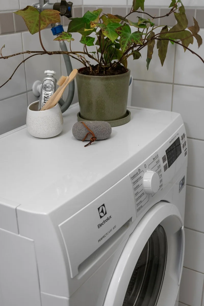 Washing machine in a domestic space.